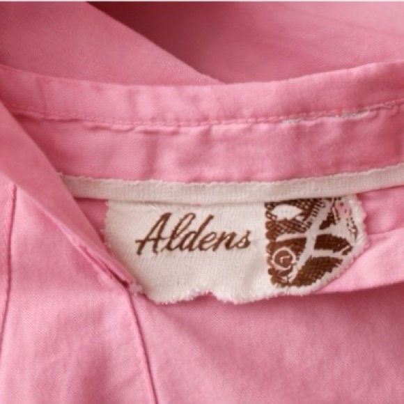 Aldens Pink Cotton A Line Midi Skirt Late 1950s Early 1960s Vintage - Picture 3 of 3